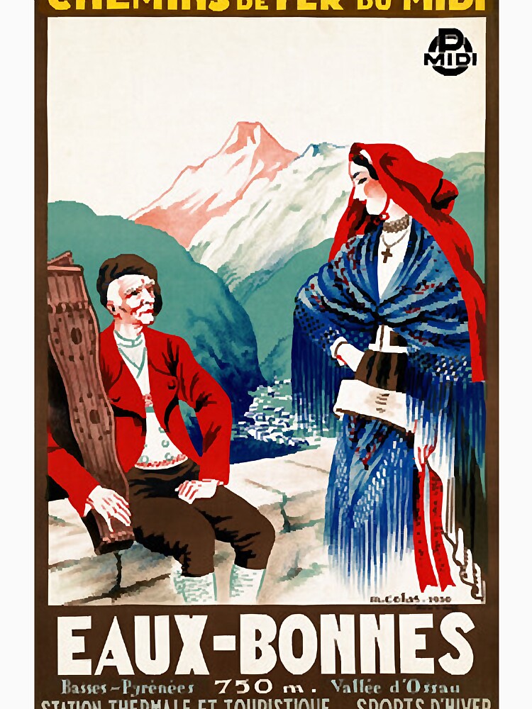 Vintage Travel Poster France Eaux Bonnes by RachelPowe4719
