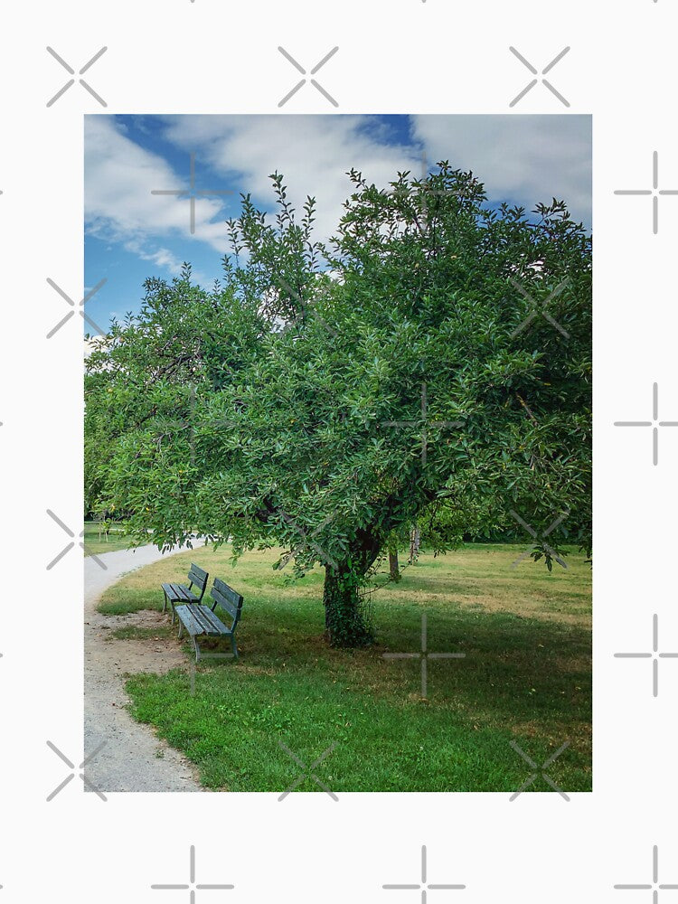 Park Green Tree Grass Sky Relax Bench by eleonoraingrid