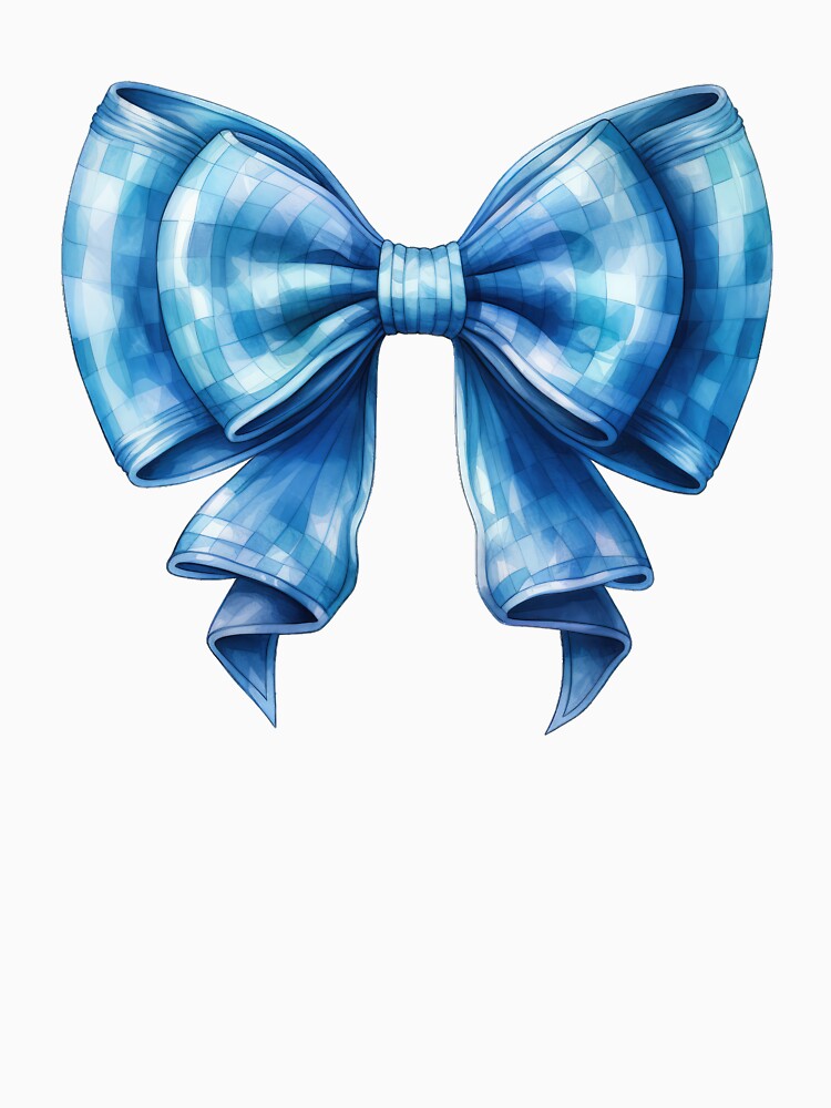 Watercolor Blue Alice Bow by DigiPixieForge