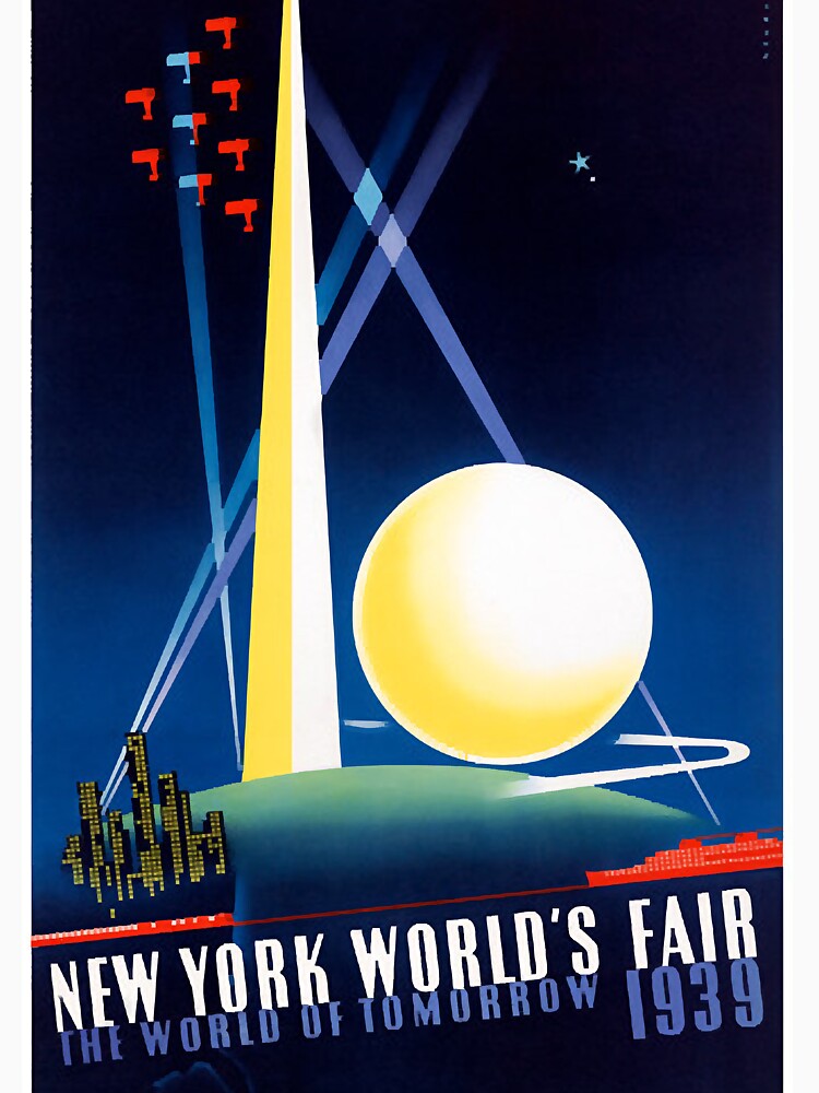 Vintage Travel Poster USA New York Worlds Fair by ntstackpole