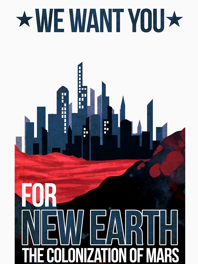 Retro Futuristic Space Travel Series, Colonize Mars by lynxcollection