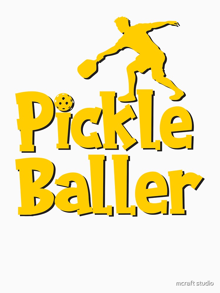Pickleball Player Silhouette – Funny Pickle Baller Sport Design by mcraft studio