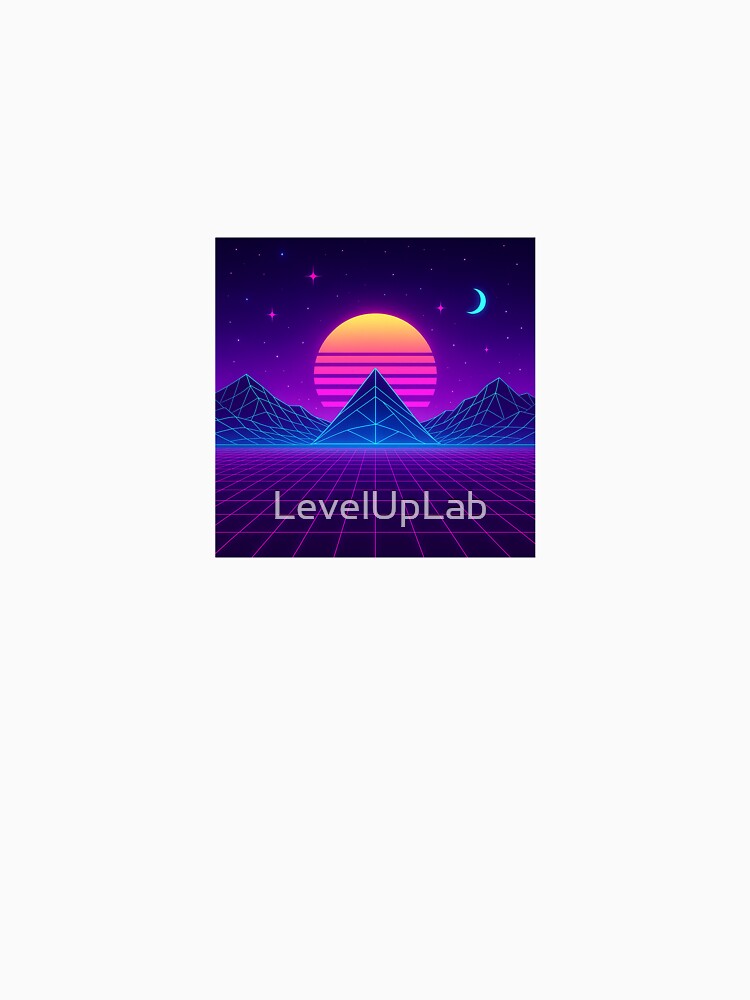 Retro Futuristic Neon Sunset by LevelUpLab