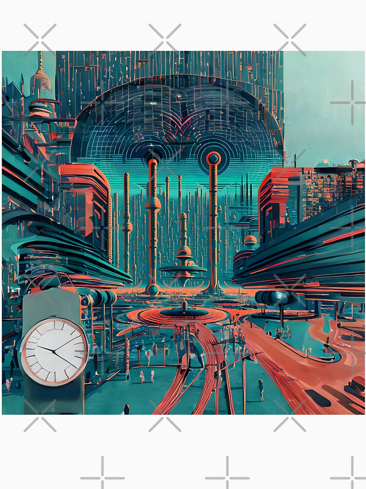 Retro-futuristic cyberpunk sci-fi city by ArthurVandelay