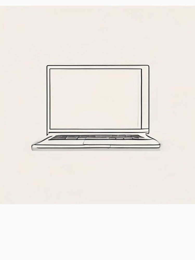 Minimalist Laptop Line Art by Aditya Andri Purnama