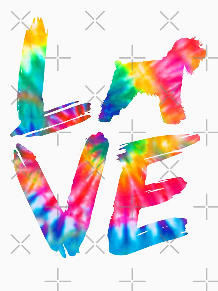 Soft Coated Wheaten Terrier Pointer Dog Love Tie Dye Design by rafaeltto