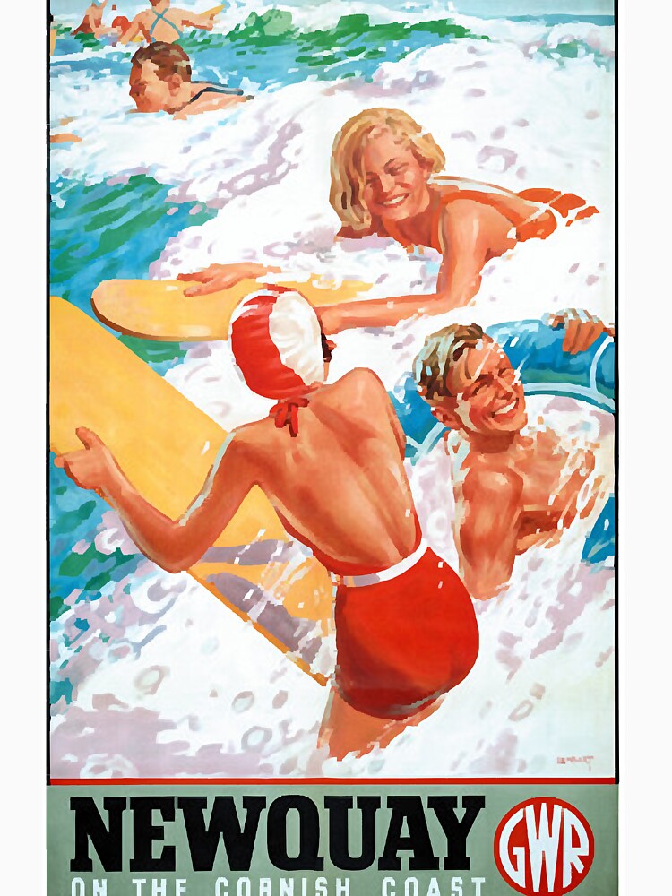 Vintage Travel Poster England Newquay by nyCatron00
