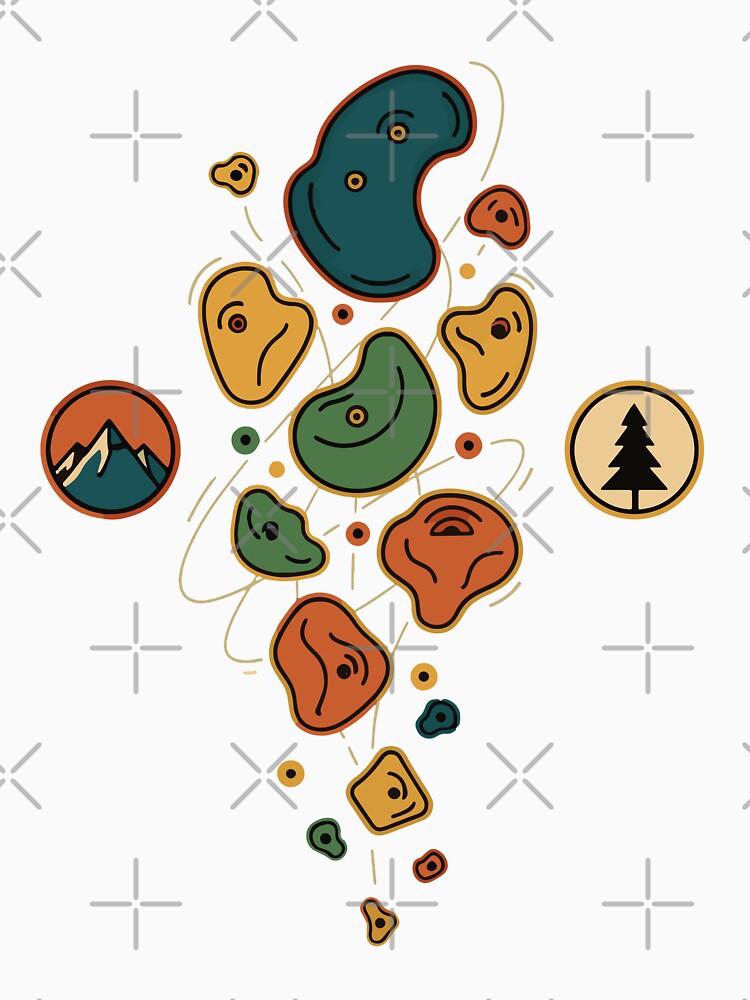 Climbing Rocks and Nature Abstract Art by LuminOrb