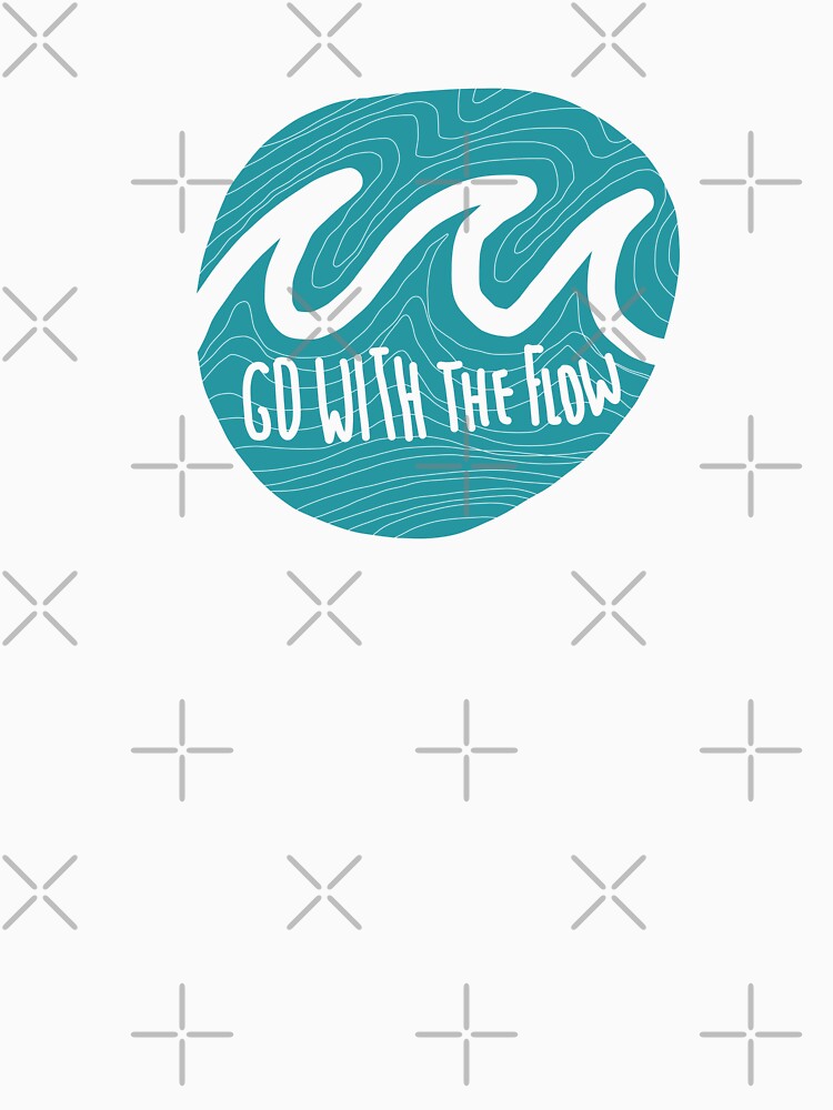 Go with the flow surfing minimalist quote by Tropical Blood