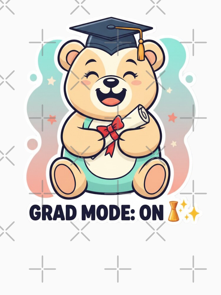 Cute Teddy Bear Graduation Celebration Design by PrintBreeze