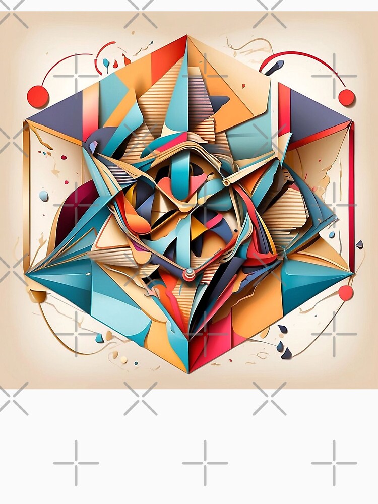 Futuristic Geometric Origami Abstract Art by semenol