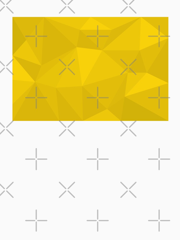 Yellow, cool, unique, trendy, urban abstract illustration art with polygonal and triangular shapes by theendup
