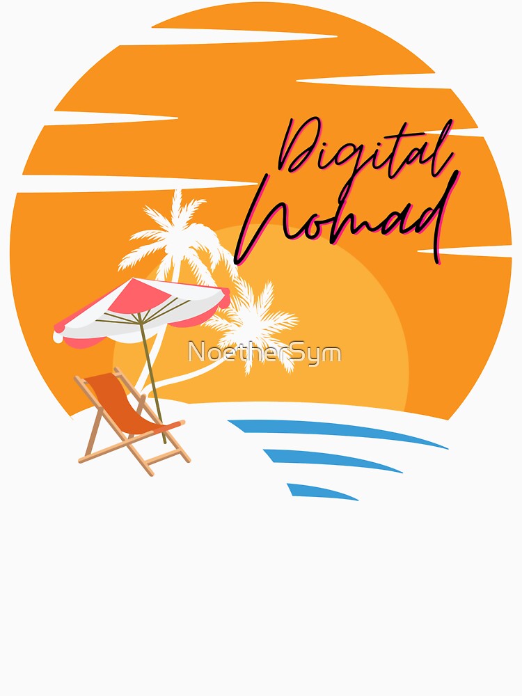 Digital nomad lifestyle, working freely from a beach by NoetherSym