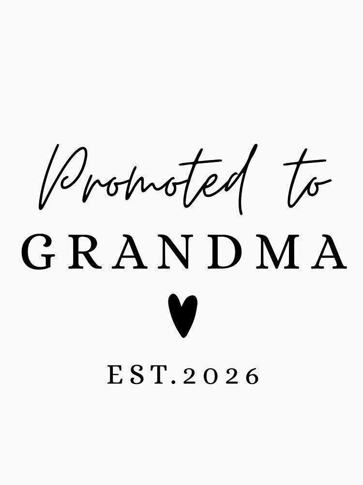 Promoted to Grandma EST. 2026 , Pregnancy Announcement by FamilyGlowStore