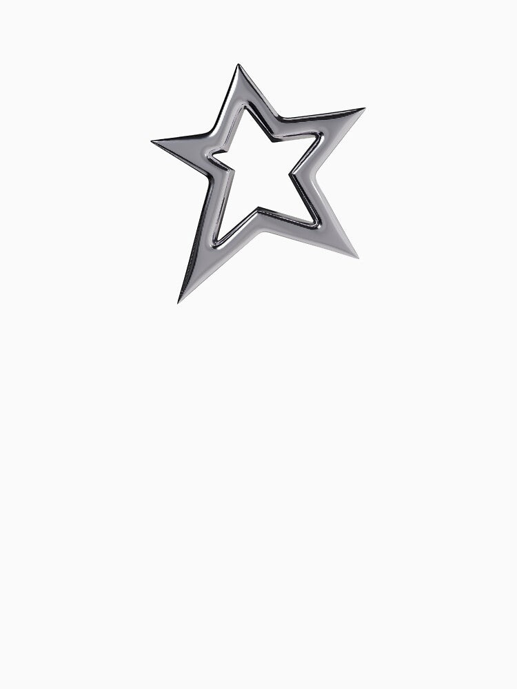Futuristic liquid metal chrome star by Soli14e