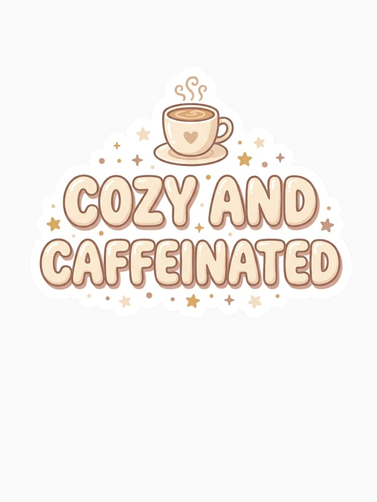 Cozy And Caffeinated Aesthetic Coffee Sticker by CutePlix