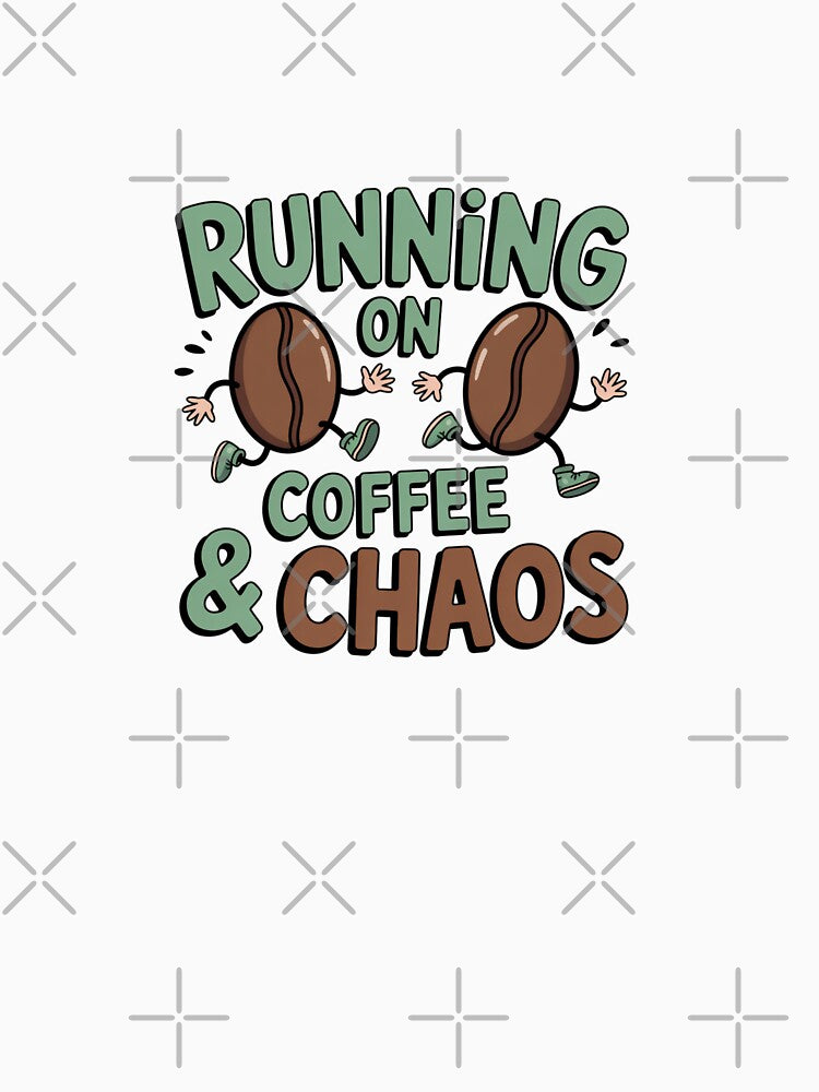 Running On Coffee And Chaos Mom Life Coffee Sticker by Lulunza