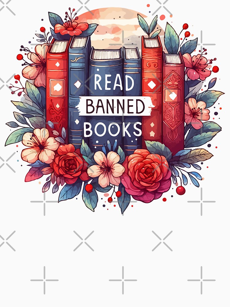 Read Banned Books Floral Watercolor by TomFrontierArt