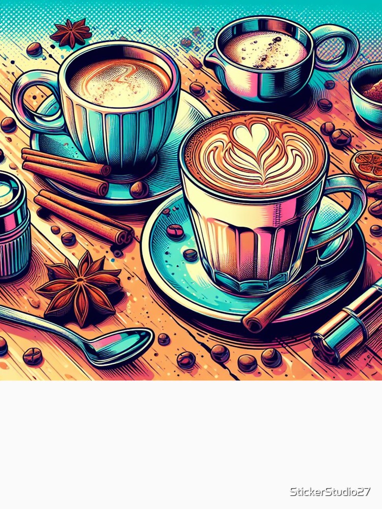 Chai Latte: Pop Art Beverage Bliss by StickerStudio27