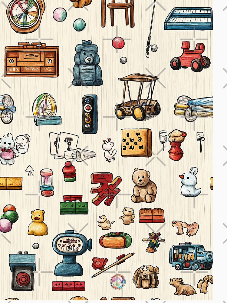 Classic Toys and Blocks in Light Floor Scene by Piotrek0001