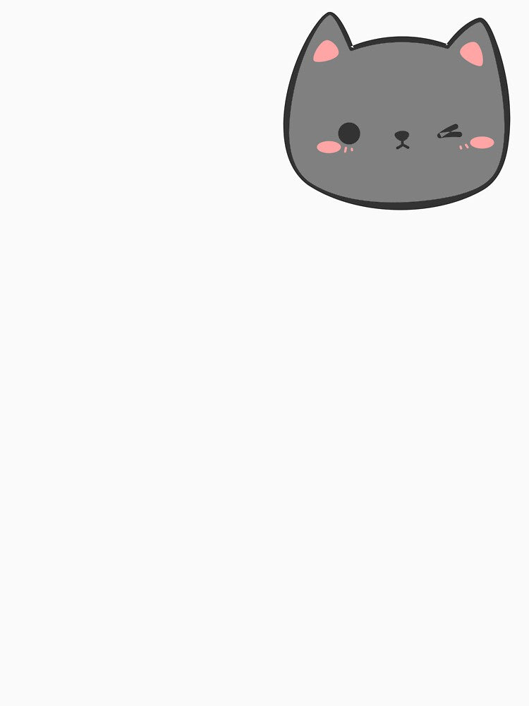 cute gray cat winking for crazy cat ladies by Karisdesignss