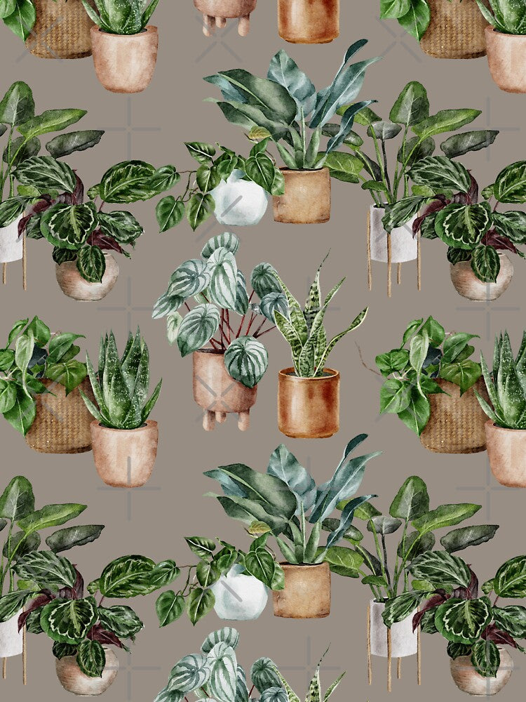Snake Plant Prayer Plant  Houseplant Love Nature Pattern by travellb