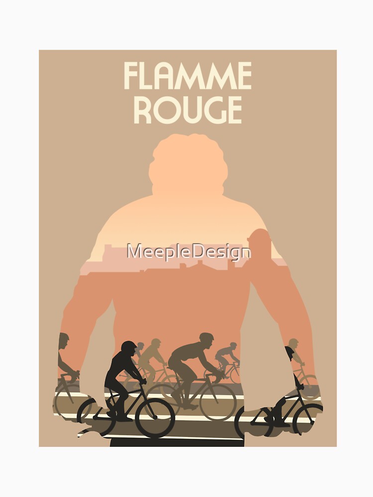 Flamme Rouge - Minimalist Silhouette Poster Style - Board Game Art by MeepleDesign