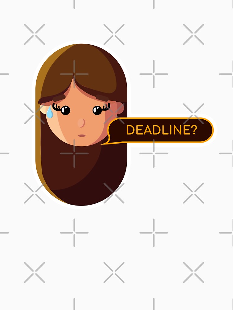 Deadline Panic | Funny Creative Girl Sticker by Creatory.studio