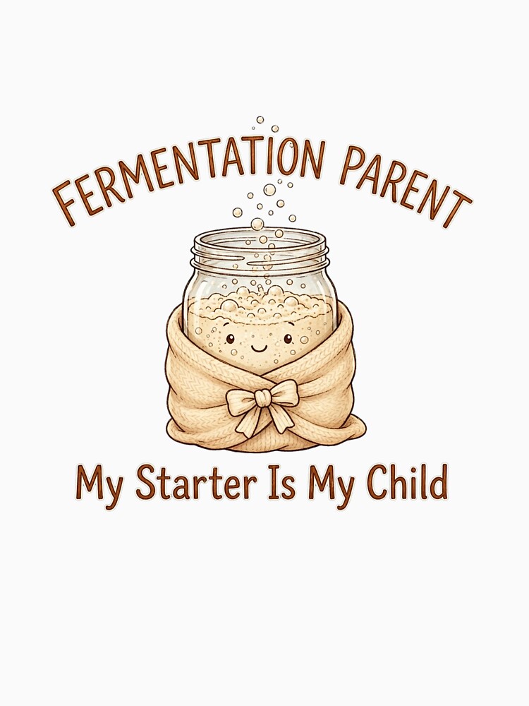 Fermentation Parent My Sourdough Starter Is My Child Cute Bread Baking Art by TauqeerArts