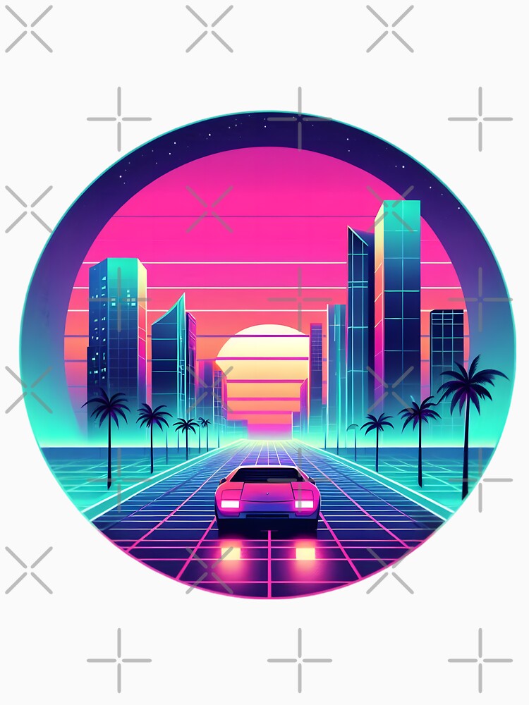Retro Synthwave City Drive by pumsquare