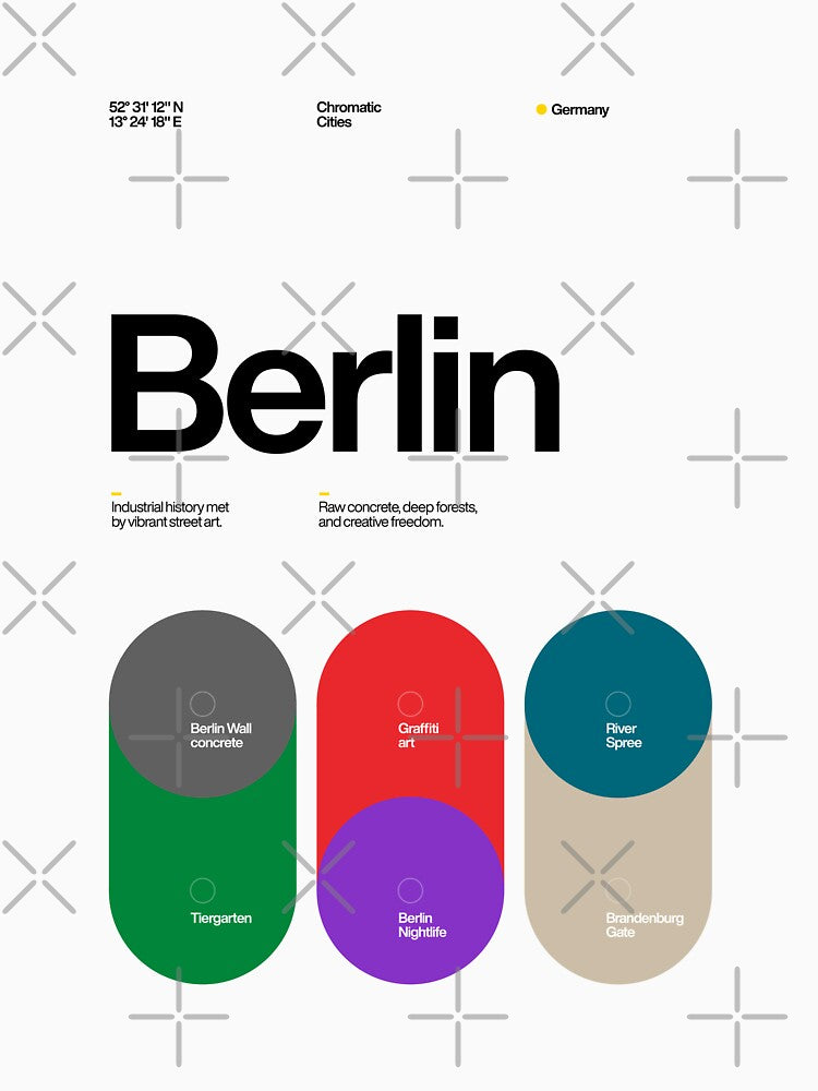 Berlin Color Palette Art - Minimalist Industrial Design by Sub88 Studio