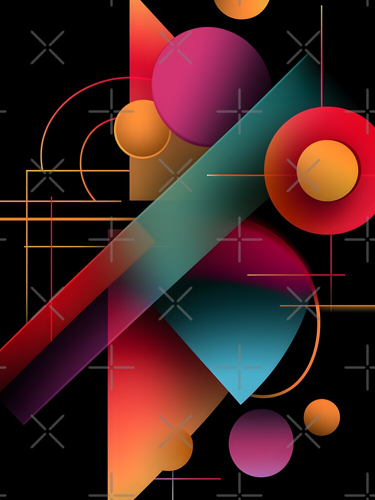 Vivid Geometric Abstract with Bold Shapes and Gradient Colors by Soul-Sparks