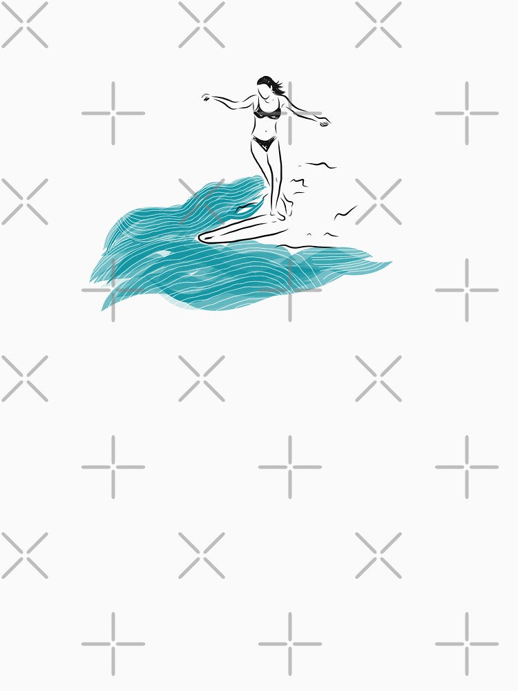 Surf woman minimalist long boarding by Tropical Blood