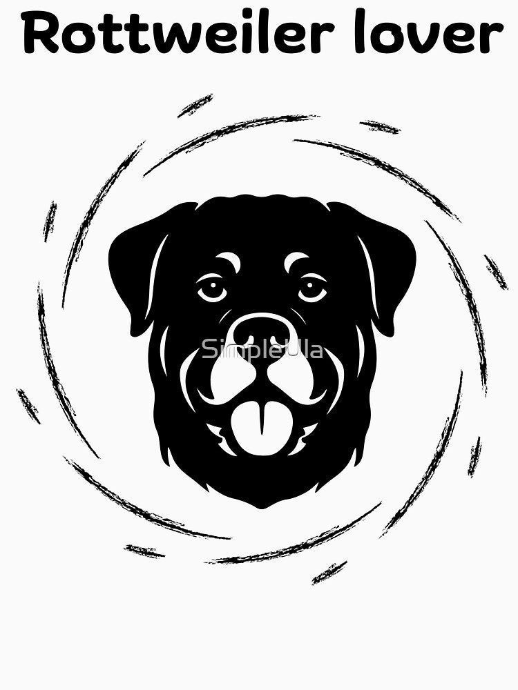 Rottweiler Lover T-Shirt – Silhouette Dog Shirt for Fans by SimpleUla