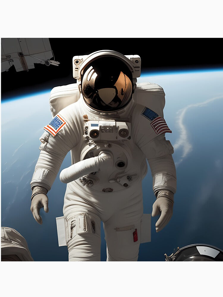 astronauts embarks on a spacewalk to repair a damaged satellite by qatjamack0