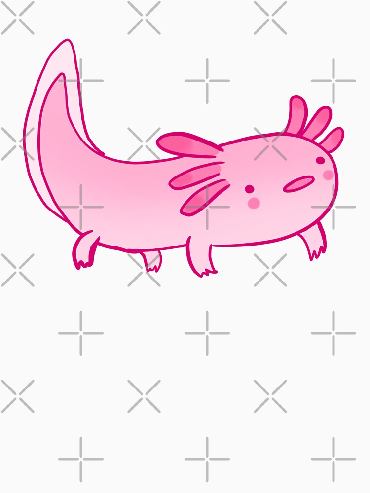 Funny cartoon axolotl by Mayarart