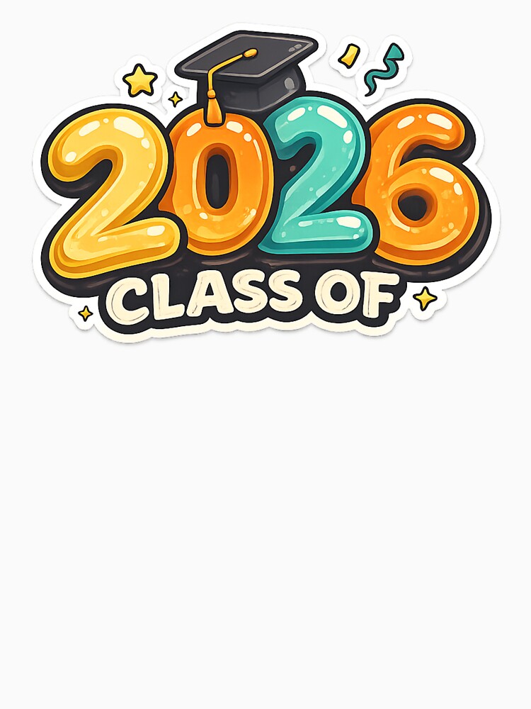 Class of 2026 Graduation Cap Sticker Style by PunchDrop