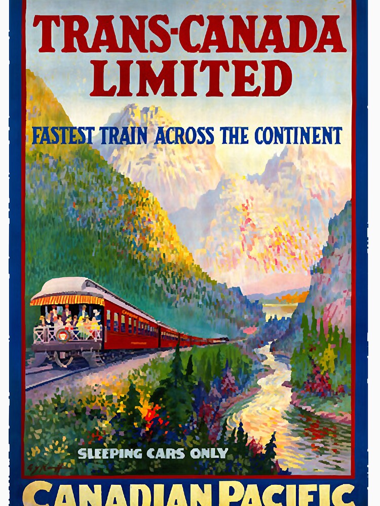 Vintage Travel Poster Canada Trans Canada Limited Canadian Pacific by Lazarz8