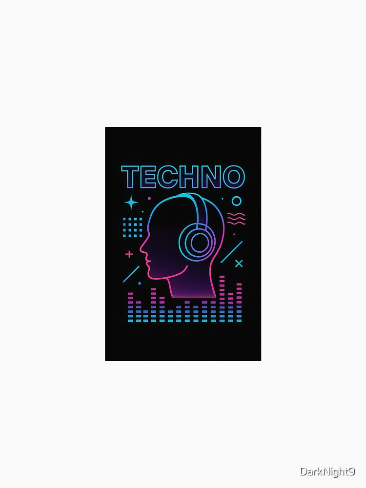 “Techno Vibes – Neon Head Frequency” by DarkNight9