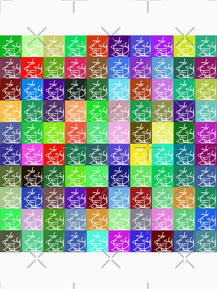 Abstract line art, geometric shapes,  polygon and circles lineart collection  (colored) #70 by Henri Le Vatius