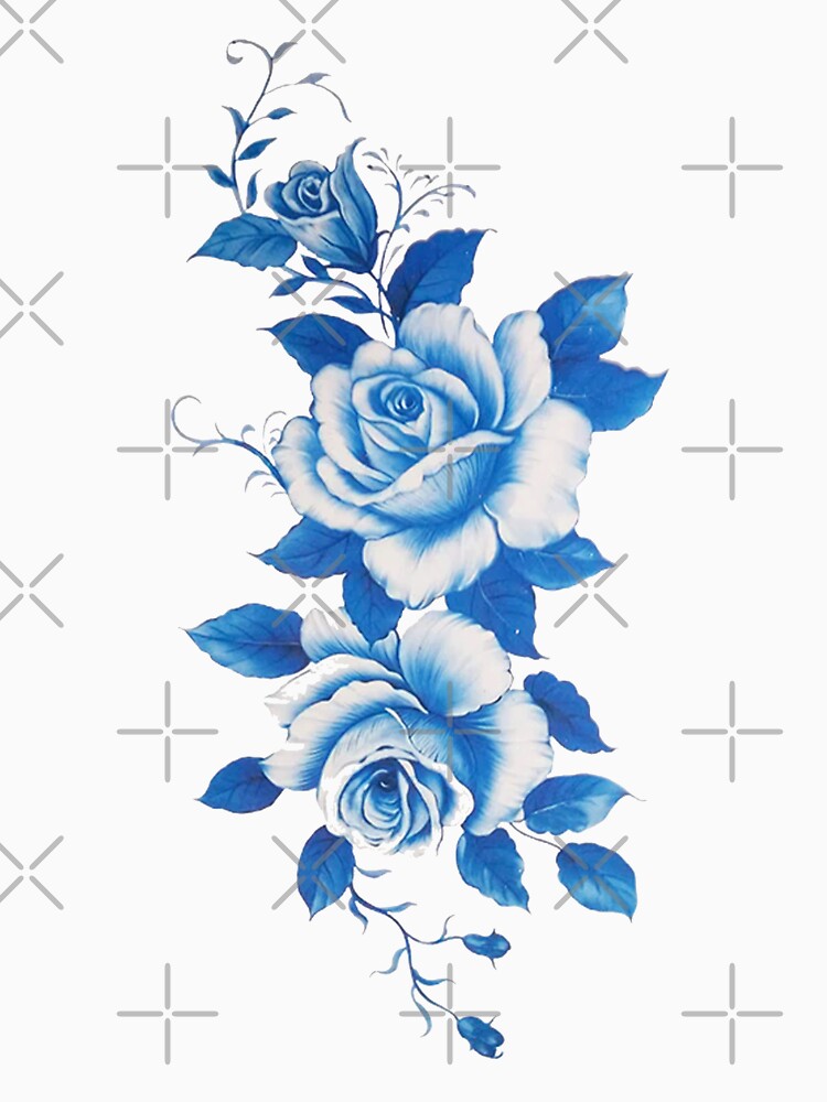 modern minimalist floral , blue and white flower by doitwithlove
