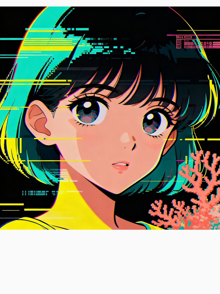 Anime Glitch Art Aesthetic, 90s Data Corruption, VHS Error Core, Digital Memory Art by Ditstyle