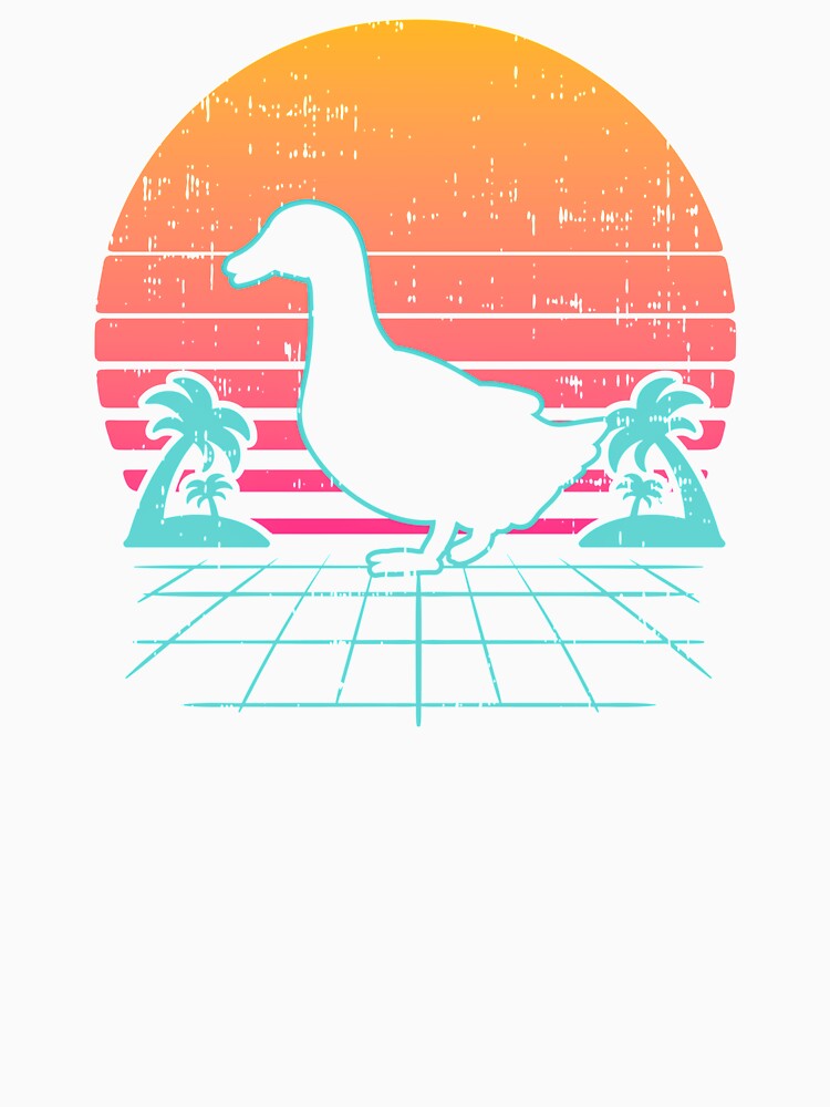 Vaporwave Art - Duck Aesthetic 80s Retro Farm Animal Farmer Gift by Hitagivapor