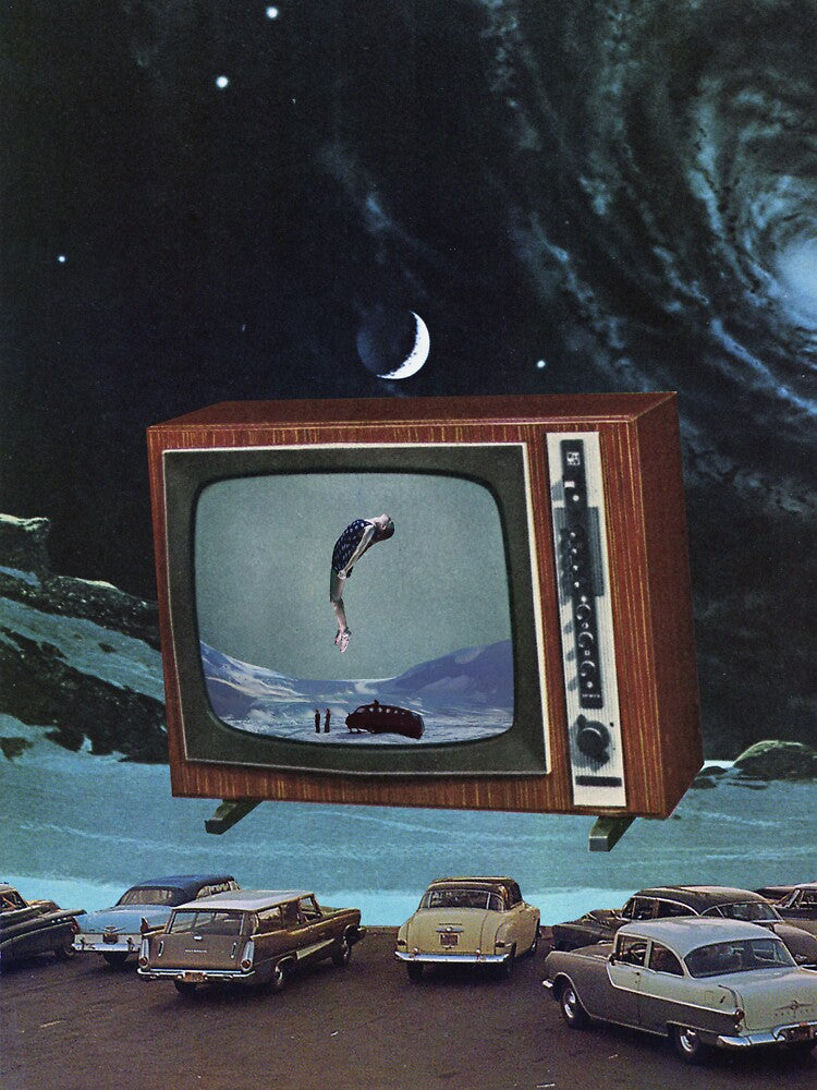 Cosmic Drive-In Collage Art by PossessedStudio