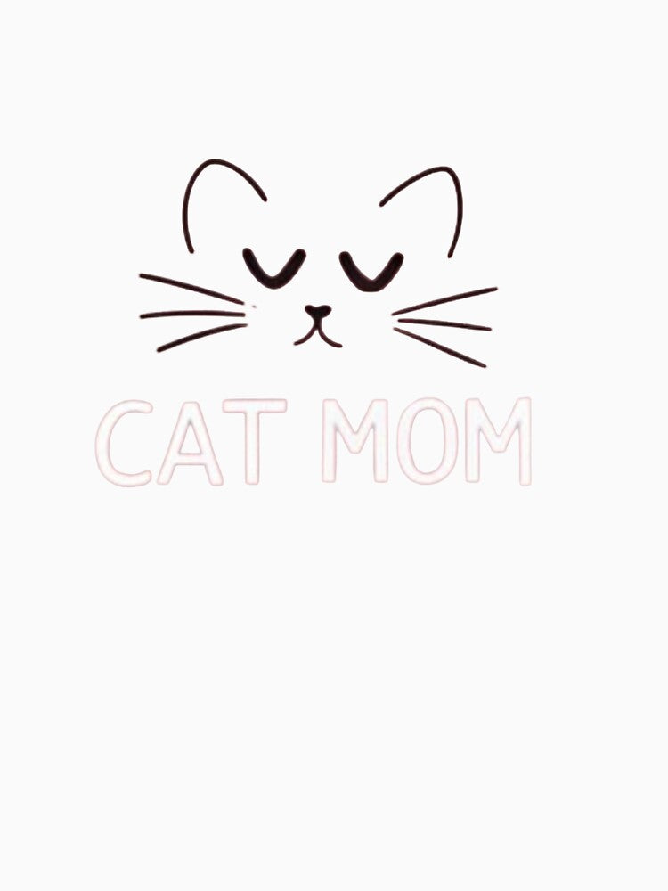 The Best Cat Mom Ever | Simple Kawaii Cat Face Design. by ZyVoAli