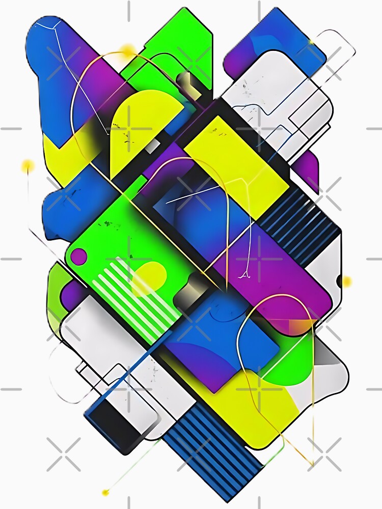 Vibrant Geometric Abstract Shapes by DroolWorthyUS