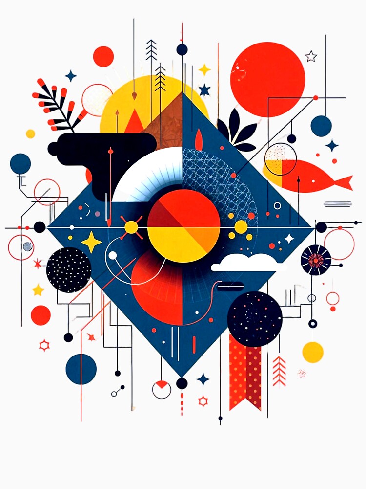 Cosmic Geometry: Abstract Balance of Colors and Shapes by redask2me