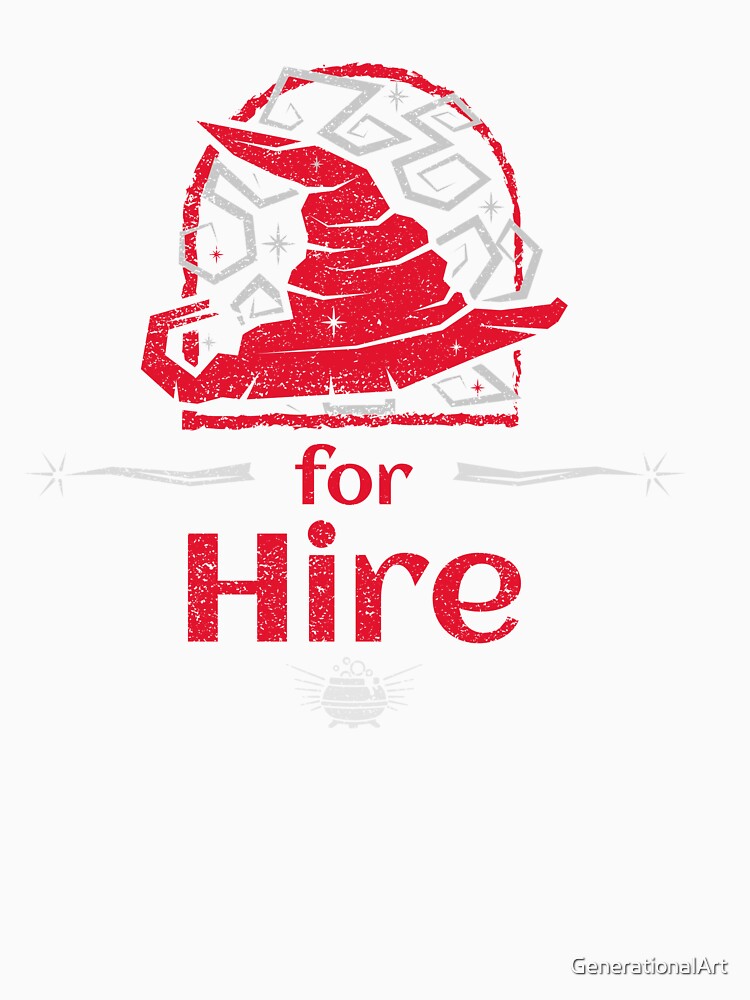 Wizard for Hire DND T-shirt Design | Dungeons and Dragons T-shirt by GenerationalArt