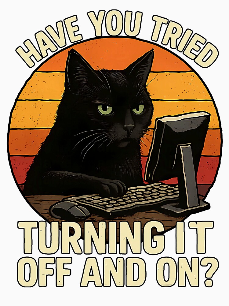 Cat Engineer Computer IT Guy Kitten Support Humor by averyfisher
