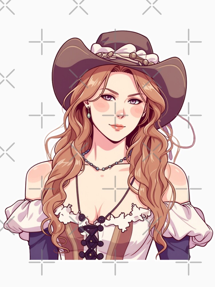 Vintage Cowgirl – Elegant Western Girl with Cowboy Hat by Zenna MT 1